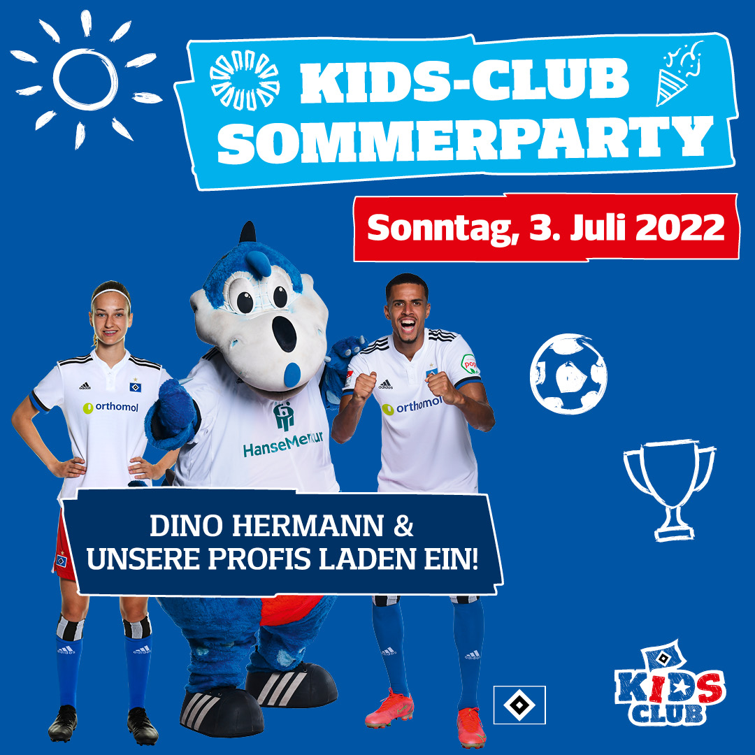 HSV -Bei der Kids-Club-Sommerparty erwarten die lütten Rothosen unter anderem eine interaktive Stadionführung und ein Kids-Parcours mit Eventmodulen